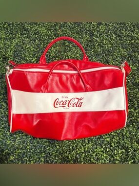 Coca Cola Red and White Retro Travel Duffle
